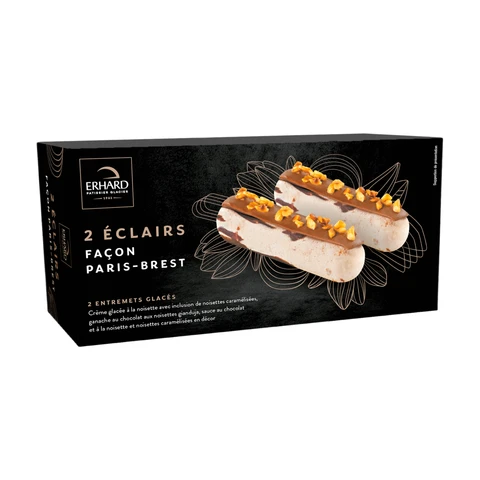 Erhard Lot de 2 éclairs façon Paris Brest - 130 g