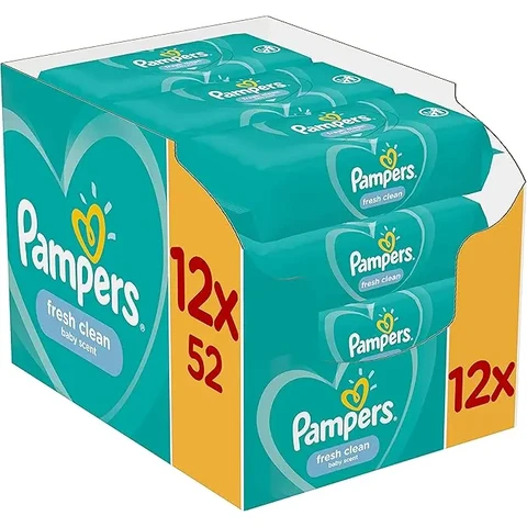 Pampers Fresh Clean Babydoekjes 1 Verpakking = 624 Doekjes