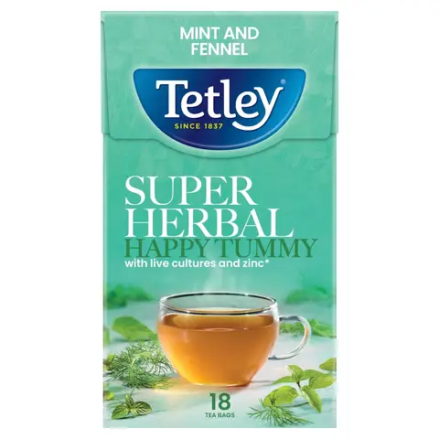 Tetley Super Herbal Digestion Mint & Fennel 18 Tea Bags