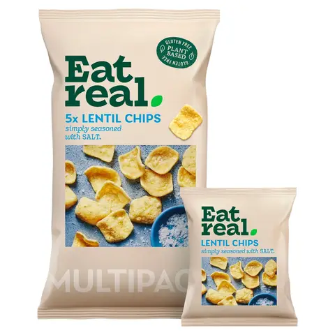 Eat Real Sea Salt Lentil Chips 5 x 18g