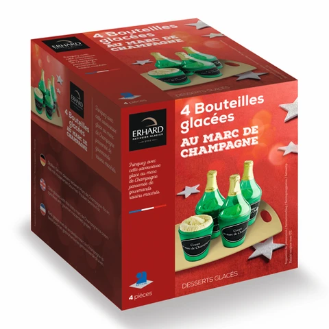 ERHARD 4 Bouteilles Glacées au Marc de Champagne 220g