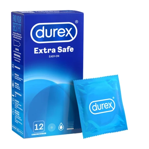 Durex Extra Safe 12 Stück Kondomen, Transparent, 56 mm