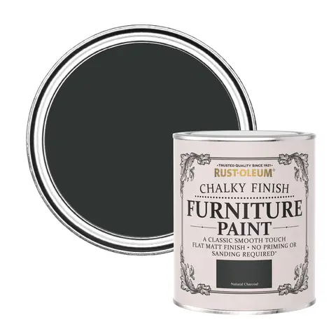 RUST-OLEUM CHALKY FURNITURE PAINT NATURAL CHARCOAL 750ML