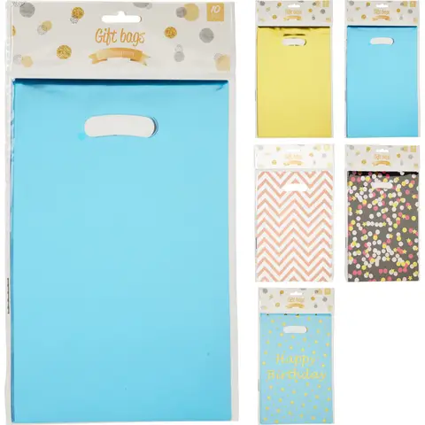 Geschenktüten-Alufolie Set 10 Stück zufällige Farbe