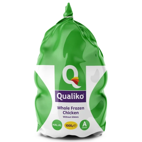 QUALIKO Vollhähnchen Klasse A 1kg (Vorsicht bei Bestellung: Verpackung kann reißen)