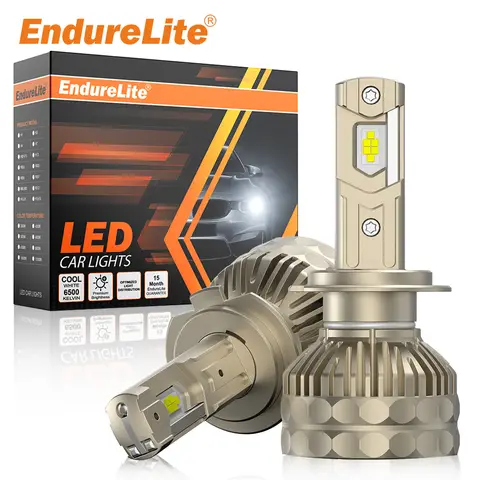 ENdureLite M33S H7 Pack of 2, LED Fog light, White 6000K LED Bulbs, Plug & Play,Fan Cooling, Brighter H7 for Cars