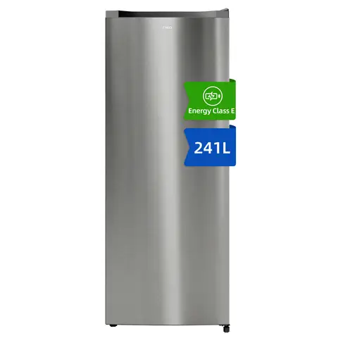 CHiQ JKR245DSSE 54cm 241L Freestanding Larder Fridge - Stainless Steel - E Rated