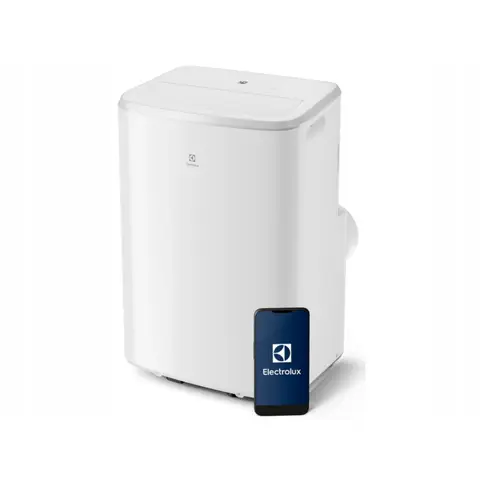 Electrolux Comfort 600 EXP26U339HW Tragbarer Klimaventilator, 9000 BTU, Kühlen & Heizen, Wi-Fi-fähig, Entfeuchtungsfunktion, Energieklasse A