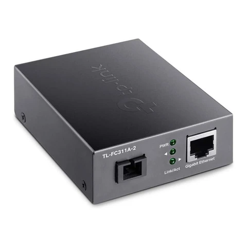 TP-Link TL-FC311A-2, Gigabit WDM Medienkonverter (Gigabit RJ-45 Anschluss, Gigabit SC Glasfaseranschluss, erweitert Glasfaserreichweite bis zu 2 km)