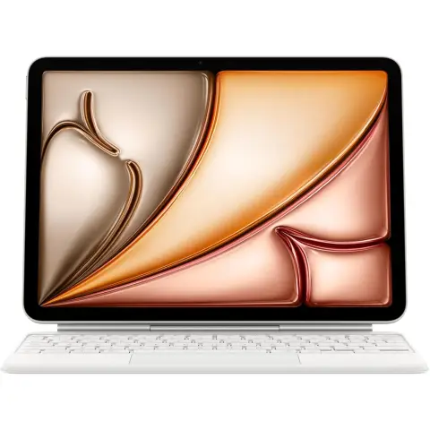 Apple Magic Keyboard Hülle für iPad Air 11" (M3), Mit Integriertem Trackpad, Deutsches Layout, Weiß