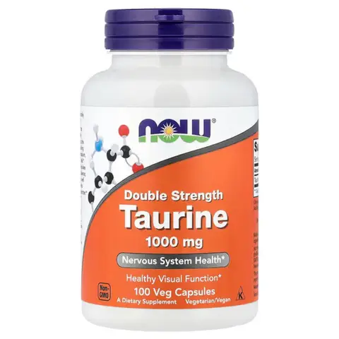 NOW Foods Taurine Amino Acid Performance 1000mg Capsules - 100 Vegan Capsules