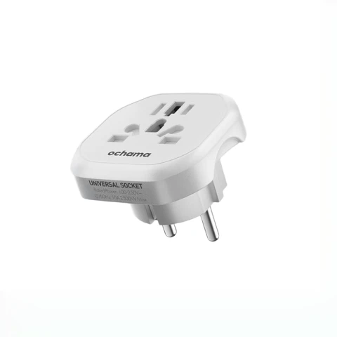 ochama Adaptateur de voyage universel aux normes de l'UE - Adaptateur de prise de voyage - disponible pour plusieurs pays - USA Europe Australie UK Chine Allemagne