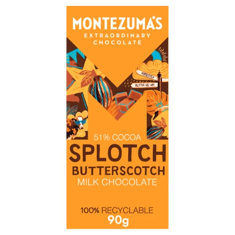 Montezuma's Splotch Milk Chocolate Bar - 90G