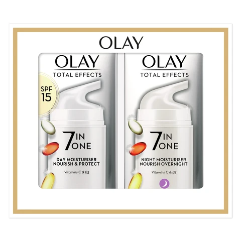 Olay 7-in-1 Multi-Effect Repair Gift Set: Day Moisturizing Cream 37ml, Night Firming Cream 37ml