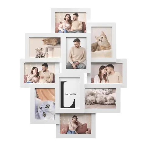 Songmics Photo Frame 10 Window White