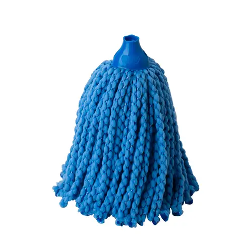 160g Blue Microfiber Wet String Mop Head Refill, Super Absorbent Replacement Head