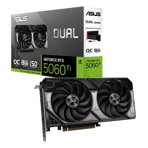 ASUS DUAL-RTX5060TI-O8G Dual Series GeForce RTX 5060 Ti OC Édition Carte graphique - 8 Go