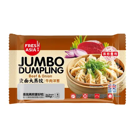 FRESHASIA Jumbo Teigtaschen mit Rindfleisch und Zwiebeln 600g