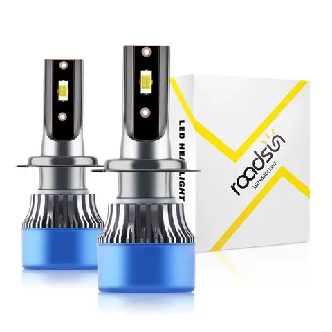 Roadsun H7 Fog Light LED Headlight Bulb Powersports 6000K 800% Brighter Light For UTV ATV Offroad Vehicles