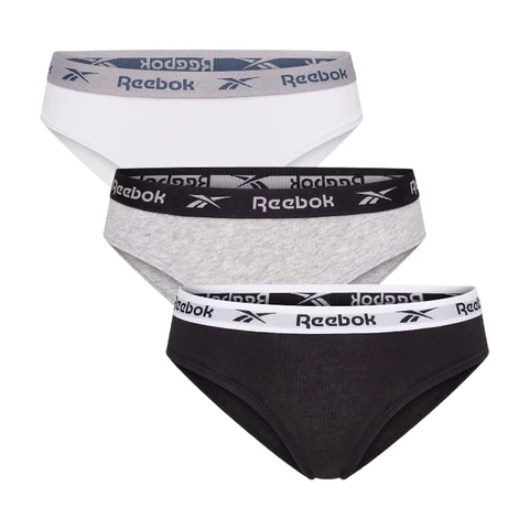 REEBOK Carina herenslips - zwart/wit/grijs gemêleerd - XS