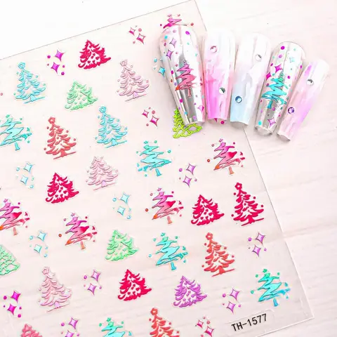 【Christmas Edition】MeoMagic Christmas gel nail stickers Self Adhesive Nail Decoration TH-1577 (Only stickers)