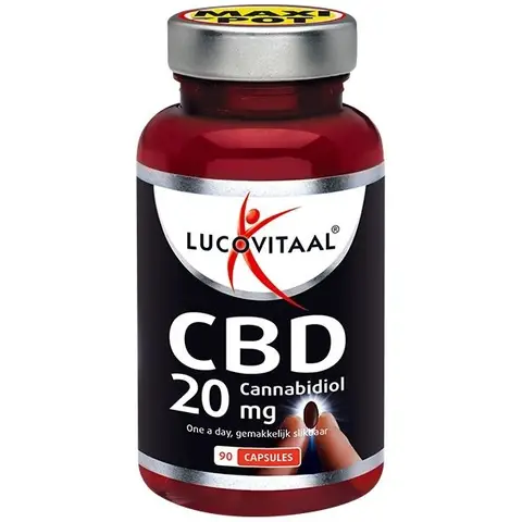 Lucovitaal CBD 20 mg Capsules 100% PUUR 90 capsules MAXI POT