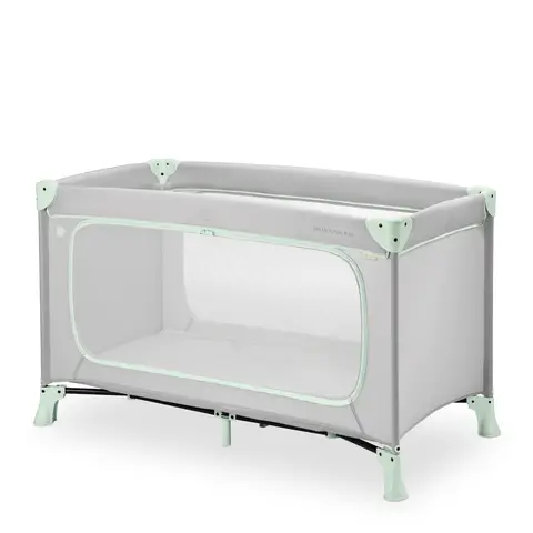 Hauck Travel Cot Dream N Play Plus (with side entry) - Dusty Mint