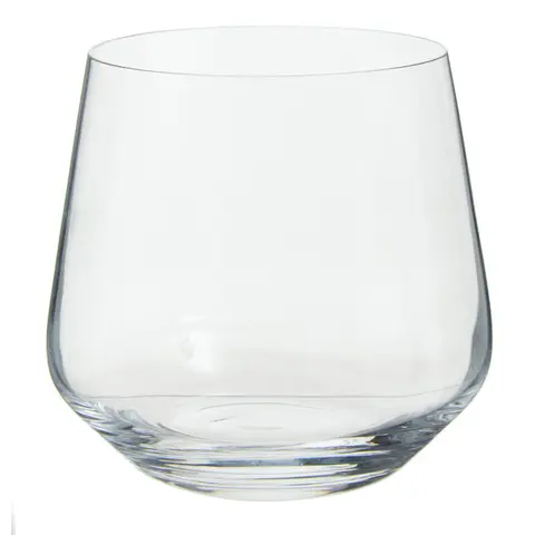 Maison by Premier Sleek Set of 4 Lead Free Crystal Tumblers, Modern Design Small Tumblers For Kitchen, Versatile Tumblers