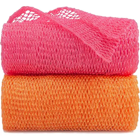 personal care-african net sponge  kit-90g-pink+white-with string