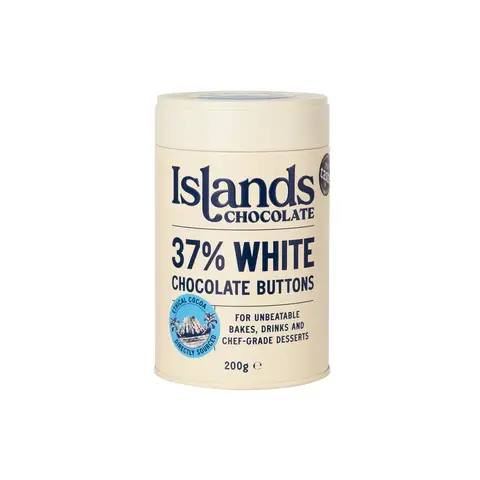 Islands Chocolate 37% White Christmas Chocolate Buttons 200g