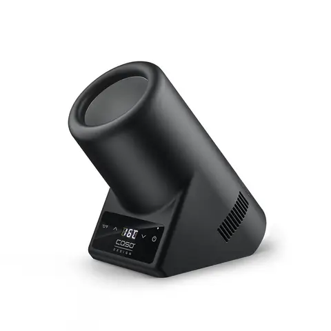 Caso Design VinoCase Tabletop Wine Cooler – Black， 1 Bottle Capacity， 5 to 18°C Adjustable Temperature， LED Display， Sensor Touch Controls， 00615