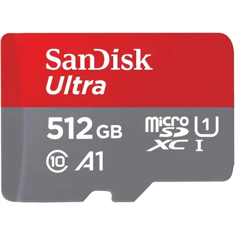 SanDisk Ultra 512GB microSDXC UHS-I Karte für Chromebook mit SD-Adapter (für Smartphones und Tablets, A1, Klasse 10, U1, Full HD Videos, bis zu 150MB/s Lesegeschwindigkeit) 10 Jahre Garantie