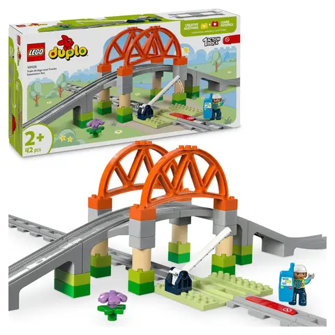 LEGO DUPLO Town 10426 Eisenbahnbrücke und Schienen – Erweiterungsset