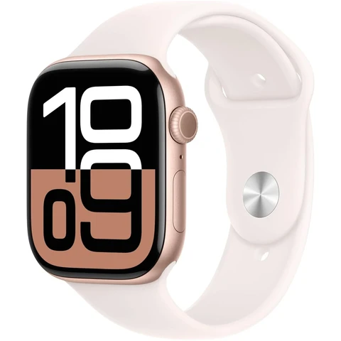 Apple Watch Series 10 (GPS + Cellular) - Rose Gold Aluminium - Light Blush Sport Band - 42mm (M/L)