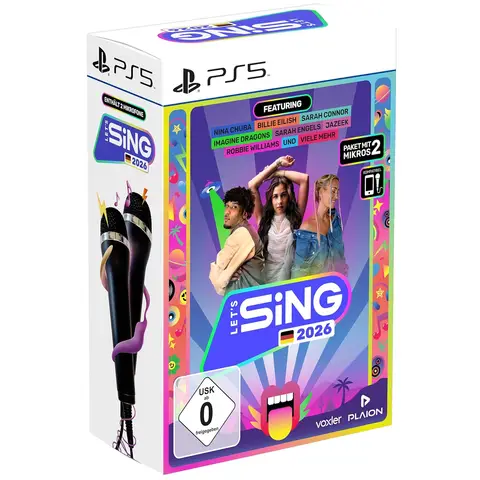 Plaion – Let's Sing 2026 Deutsche Version [+ 2 Mikrofone] (für PS5)