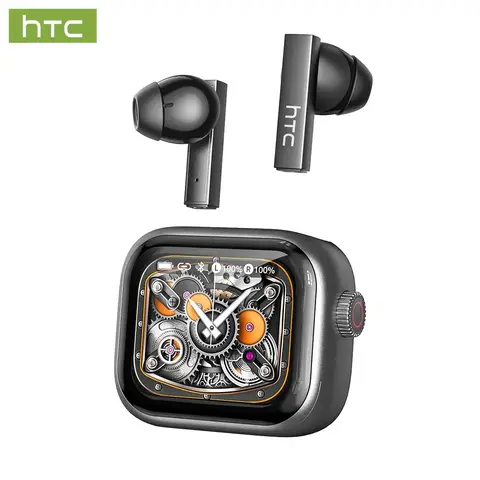 HTC NE40 Wireless Earbuds Bluetooth 6.0 Earphones LED Display, High Fidelity Waterproof Wireless Earphones, TWS Touch Control Earbuds, Suitable for Office, Sports, Study, and Audio Calls | Built-in Microphone | Earphones