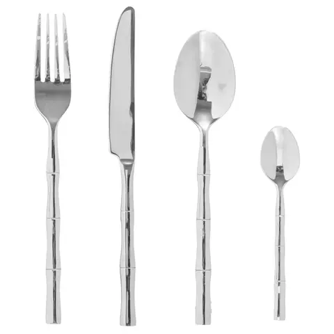 Secret de Gourmet Bamboe RVS Bestekset - 24 stuks, Geschikt voor 6 Personen