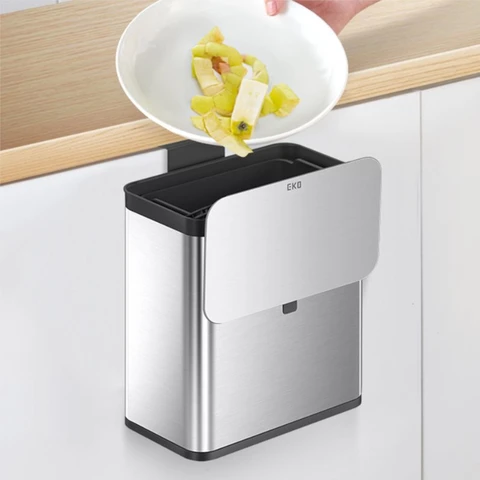 EKO Puro Steel In Cupboard Bin 7L