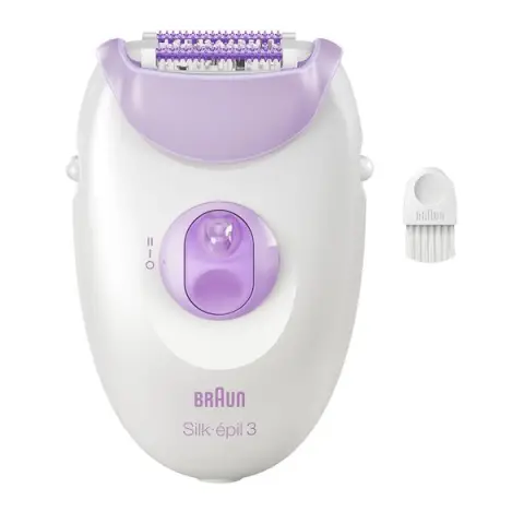 Braun Silk-épil 3, Épilateur filaire pour l'épilation, Des semaines de peau douce, Référence 3-000, Violet