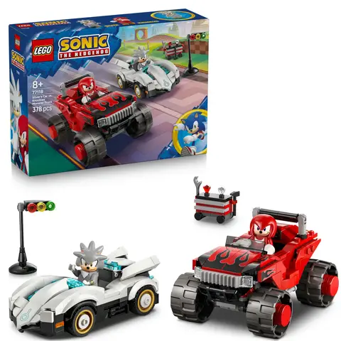 LEGO Sonic 77118 La voiture de Silver contre le Monster Truck de Knuckles