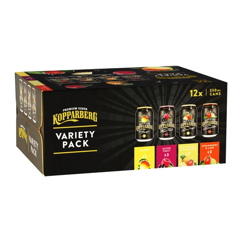 Kopparberg Variety 12 X 330ml (Abv 3.4%)