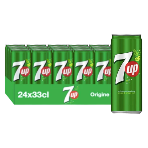 SEVEN UP Lot de 24 canettes de soda - 24 x 33 cl