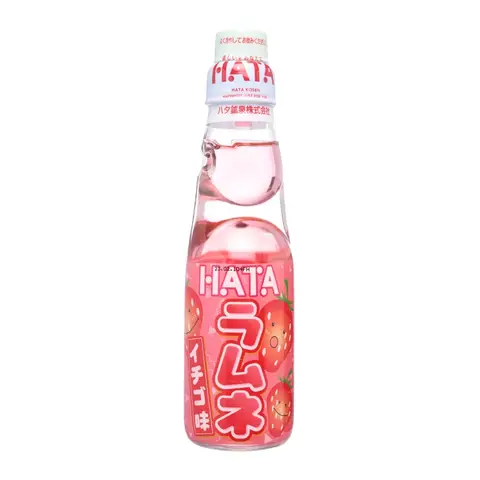 Hata Strawberry Ramune Carbonated Drink 200ml