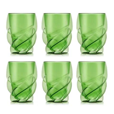 Bodum PAVINA PARIS Dubbelwandige glazen - 270 ml, Transparant groen, Verpakking van 6