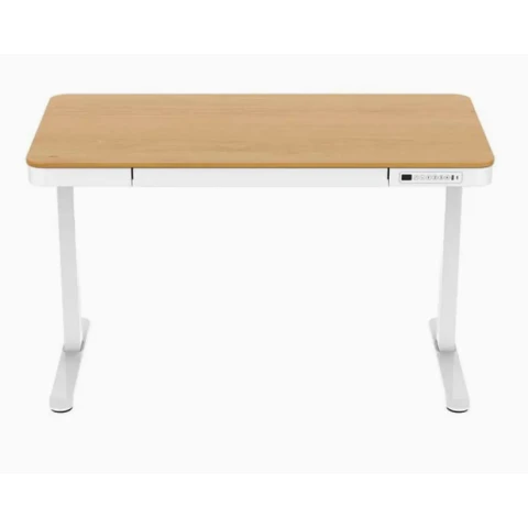 Bureau réglable électrique plateau bois érable 120x60cm