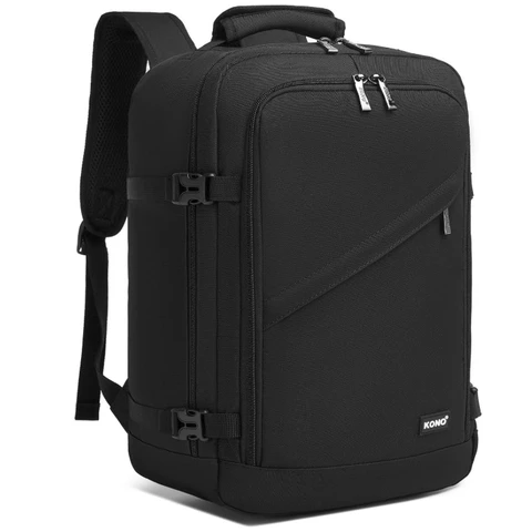 Kono Cabin Bag 40x20x25 for Ryanair Underseat Travel Carry-on Backpack Cabin Size 20L Black