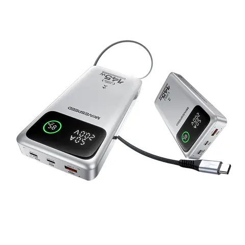 MOVESPEED Powerbank, 25.000 mAh, 145 W Ausgang & 65 W Eingang, mit LED-Anzeige, für Geschäftsreisen, M25Pro