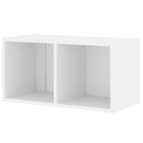 Galano Nice 2-Cube Multifunktionales Regal - Weiß, L 61,4 x B 29,4 x H 31,5 cm, für Schlafzimmer und Wohnzimmer