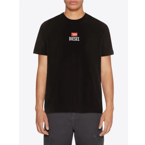 DIESEL T-JUST -SMALL-NEW D LOGO T-SHIRT L