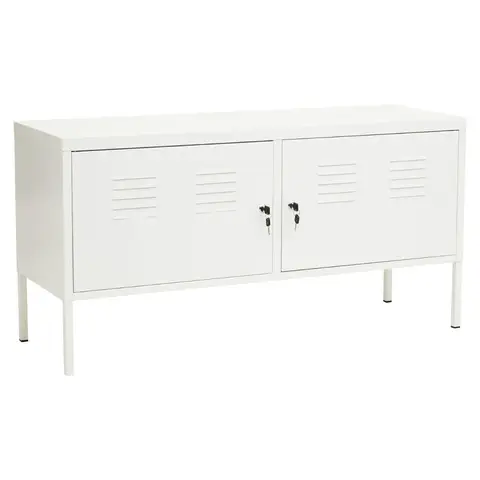 Interiors by Premier Sideboard Cabinet Academy Metal White